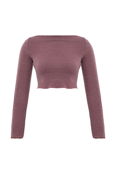 Keikei Gül Kurusu Triko Uzun Kol Bluz