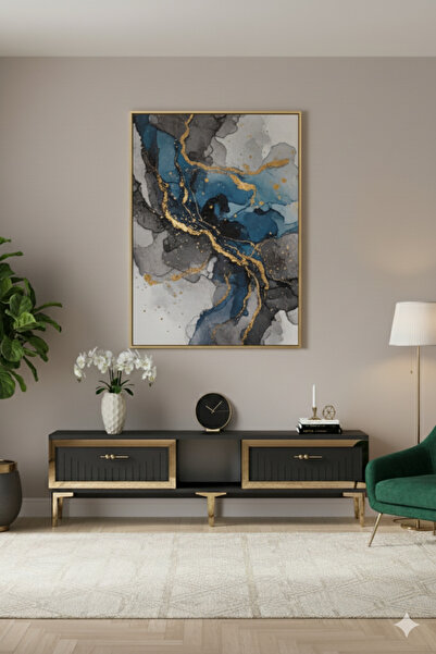 CENEYRA TSA1503AG - TUNATV150 TV STAND, TV SEHPASI ANTRASİT-GOLD 150CM