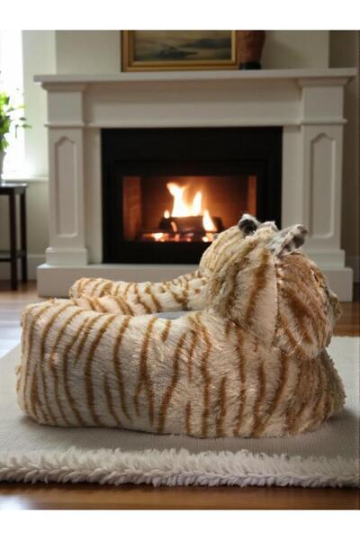 MARKABONİ Children's Soft Animal Cat Figure Slippers Home Shoes