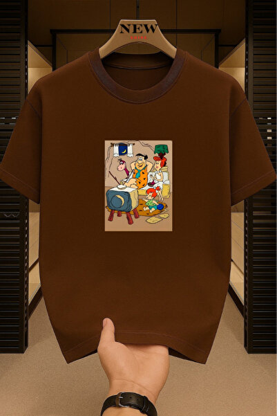 New Shine Μπλουζάκι Çakmaktaş Ailesi με τύπωμα Unisex oversized