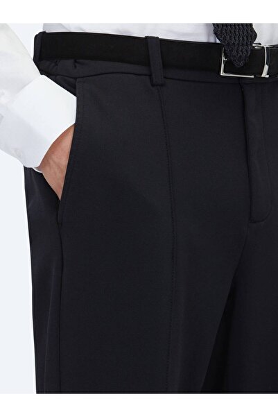 Kip Black Woven Jogging Fit Casual Cotton Blended Pants