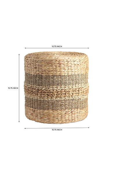HOME AURAA Tiki Drum Pouf