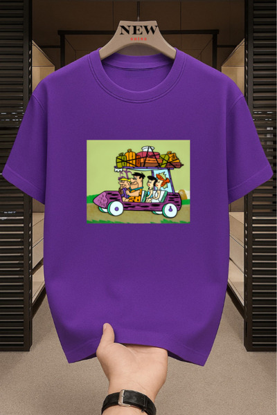 New Shine تي شيرت عائلة تشاكباتش مطبوع للجنسين قصة فضفاضة