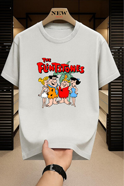 New Shine Μπλουζάκι The Flintstones με τύπωμα Unisex oversized