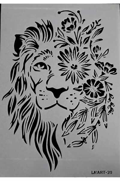 DERYA DESİNG ART Aslan Desenli Stencil Şablon STL20-25x35 Cm