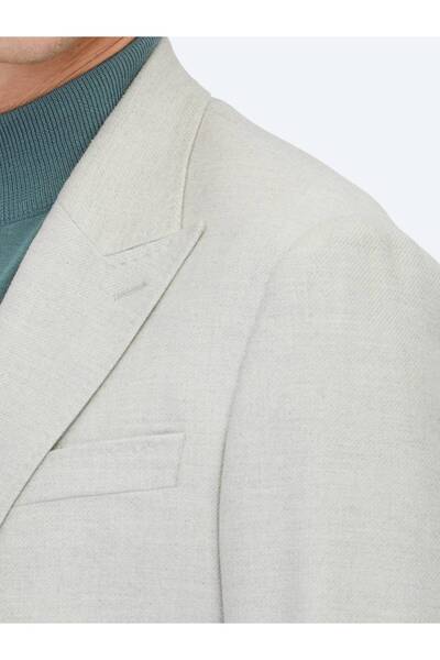 Kip Gray Patterned Comfort Fit Knitted Suit