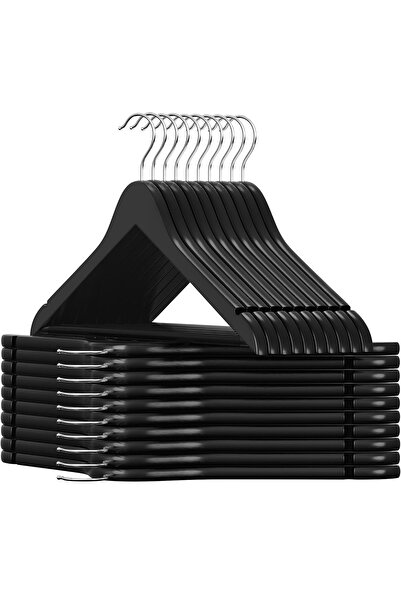 SONGMICS Umerase haine 45x23 cm, set 20 buc, lemn masiv cu bara pentru pantal...