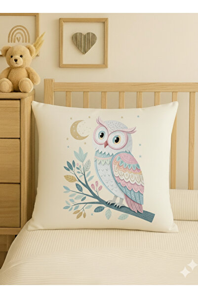 ALAMODECOR Çocuk Odası Çift Taraflı Dijital Baskılı Tekli Kırlent Kılıfı
