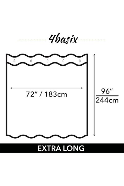 4basix Extra Long Heavy Duty Flat Weave Shower Curtain - 72 x 72 in, Mustard Yellow