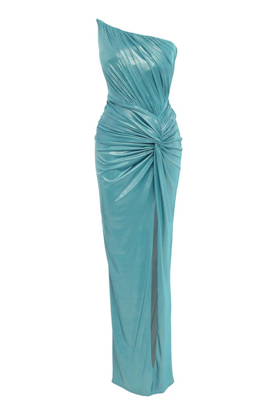 Keikei Mint Yeşili örme Kolsuz Uzun Elbise