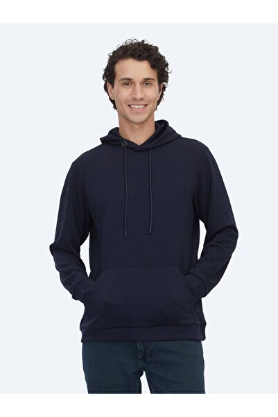 Kip Navy Blue Hooded Sweatshirt