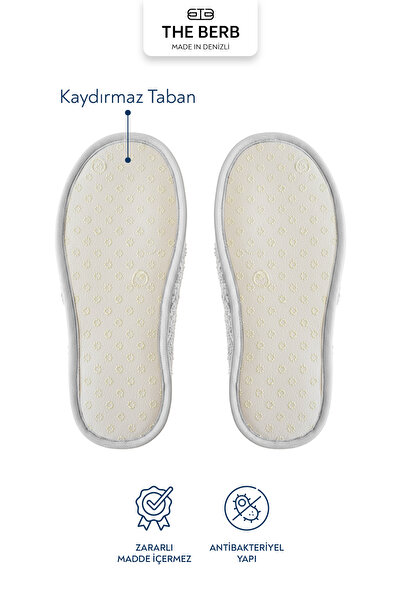 TheBerb Μαλακές παντόφλες Teddy House | Υψηλή παχιά σόλα | Δεν κάνει ήχο | Αντιολισθητικό | Παντόφλες για το σπίτι/παντόφλες προίκας | Unisex