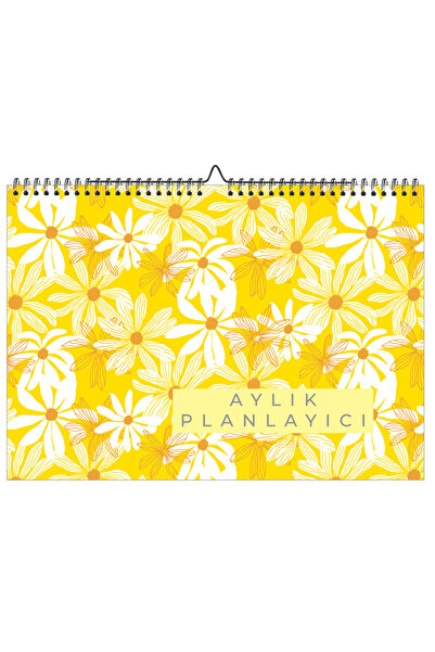 GenelTedarik 2026-ASETAT KAPAKLI-ÇİÇEK TEMALI A4 MASAÜSTÜ VE DUVAR SÜRESİZ (TARİHSİZ) PLANLAMA