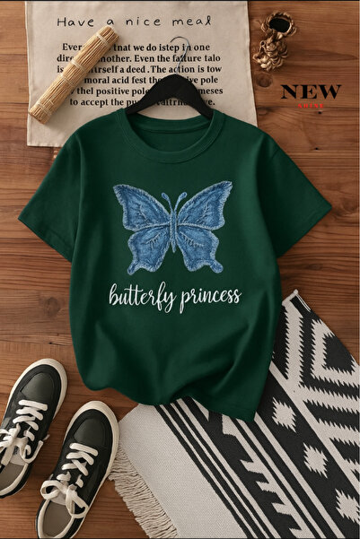 New Shine Prințesa Fluture cu imprimeu supradimensionat tricou