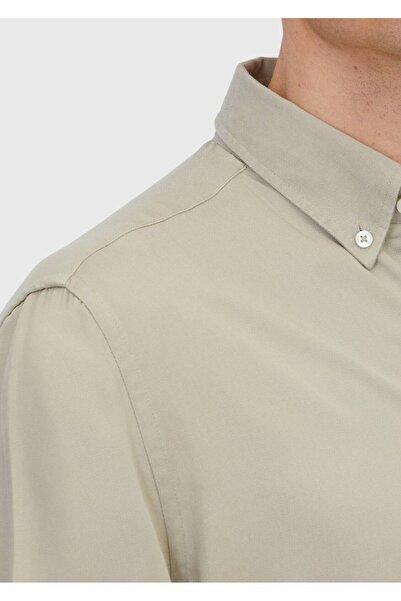 Ramsey Sand Plain Woven Casual Shirt