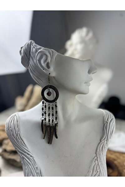 SEDEF TAKI Ahşap Vintage küpe