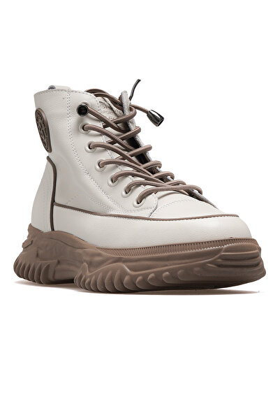 Guja Γυναικείες δερμάτινες μπότες sneaker 25k 25k310-13 Z Μπεζ