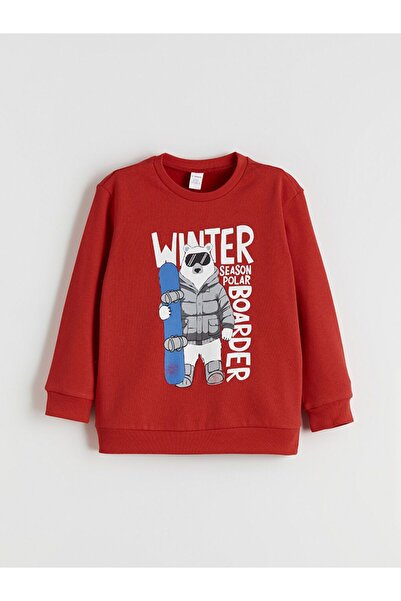 LC Waikiki LCW Kids cu imprimeu Hanorac gros pentru băieți tricou