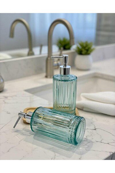 Berina home 2 li Bambu Standlı Cam Sıvı Sabunluk & Deterjanlık – Tezgah Üstü ...