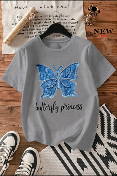 New Shine Оверсайз тениска с принт „Принцеса пеперуда“