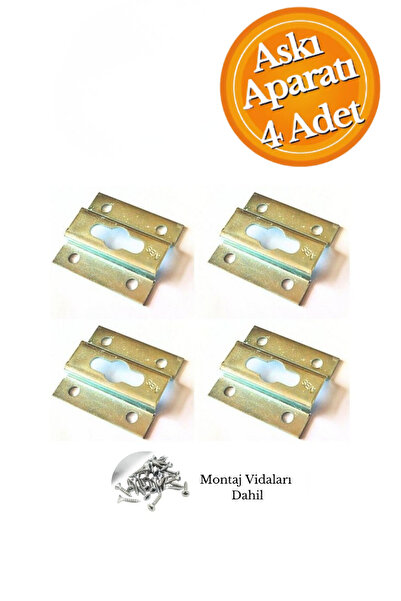 evizmo Ayna Askı Aparatı - Ağır Tablo Çerçeve Vidalı Duvar Montaj Kancası 1.5 mm Sac Kalınlığı