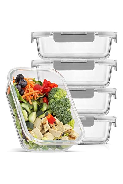 Generic JoyJolt Glass Food Storage Containers with Lids. 5 Pack Glass Meal Prep Containers Reusable 35oz Si
