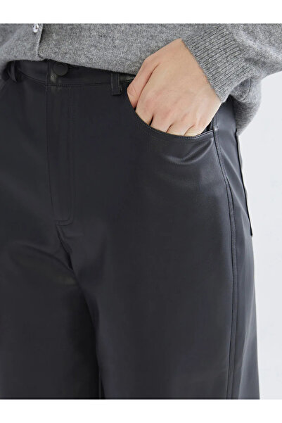 LC Waikiki Pantaloni de damă cu aspect strâns din piele