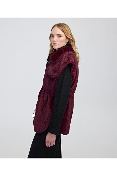 İpekyol Women's Coat Iw6240012215 Burgundy
