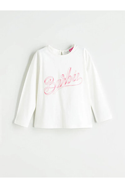 LC Waikiki Lcw Kids Ecru Barbie Printed Girls' Blouse and Tutu Skirt 2-Piece