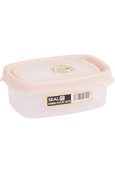 Generic Wham Seal It Square Food Box, Cream - 440 Ml - Clear/Cream
