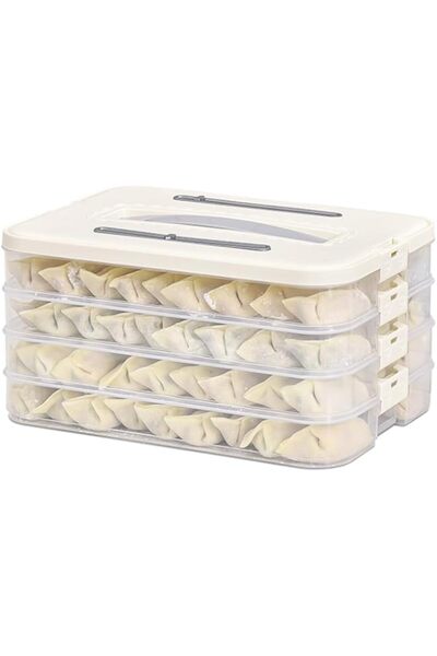 Generic Dumplings Box Food Storage Container with Lid & Handle, BPA Free Food...