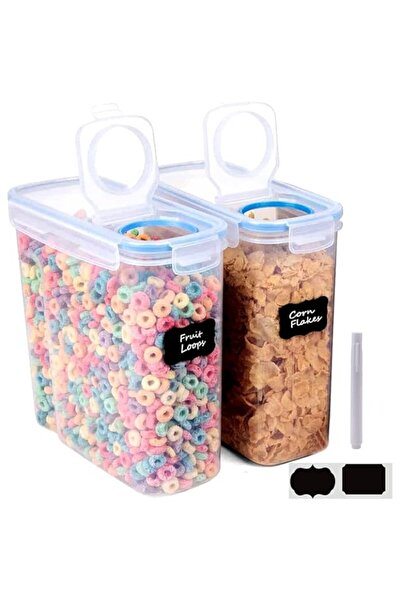 Generic Cereal & Dry Food Storage Containers, Airtight Plastic Kitchen Storag...