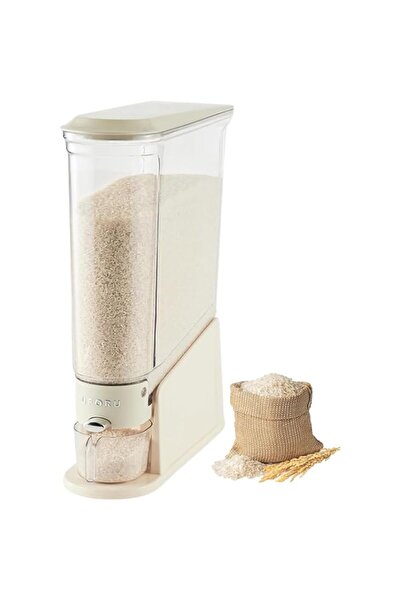 Generic ANTOLE Rice Dispenser,22Lbs Slim Rice Storage Containers,BPA-Free Clear Cereal Dry Food Storage Con