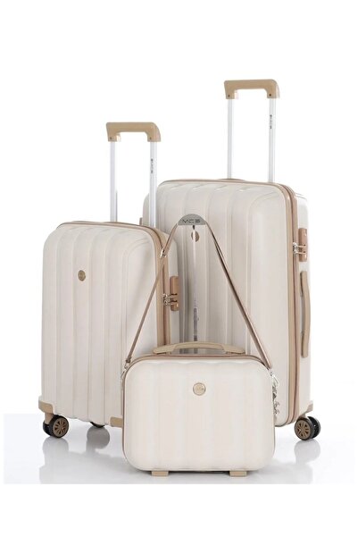 MÇS Polipropilen 3'lü Valiz Seti Orta & Kabin & Makyaj V305