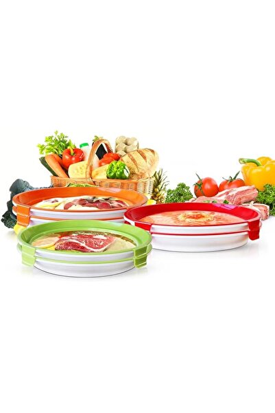 Generic Pepisky 6 Pack Silicone Fruit Storage Box, Fruit and Vegetable Anti-Oxidation Storage Box Food Pres