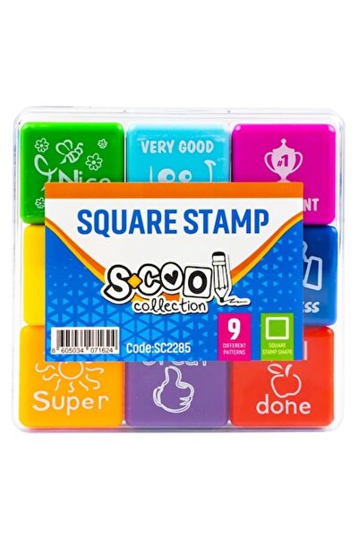 Vision XXI Set Stampilute Patrate, Diverse Modele, 9 buc,