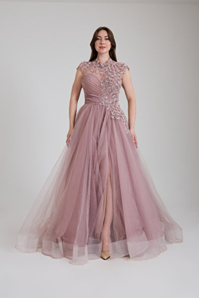 ROJBEY KADIN ABİYE PARTY ELBİSESİ ŞIK UZUN ELBİSESİ