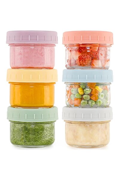 Generic Glass Food Storage Containers, Reusable Plastic Containers for Snack and Puree, Salad Dressing Cont