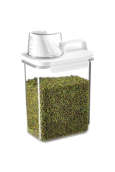 Generic VAODO Food Storage Containers, with Measuring Cup, Tippable Grain Storage Box with Carrying Handle,