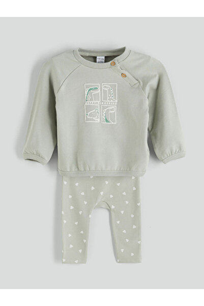 LC Waikiki Printed Baby Boy Sweatshirt and Pants