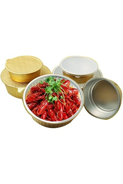 Generic Thickened Tin Paper Box Aluminum Foil Sealed Lunch Box, Disposable Tin Foil Pans with Lids for Baki