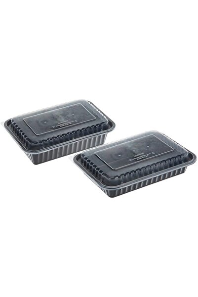 Generic Hotpack Disposable Combo Pack - Black Base, Bento , food storage Microwavable Meal Prep Container 3