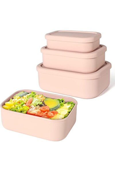 Generic Silicone Food Storage Containers with Lids Reusable Silicone Snack Co...
