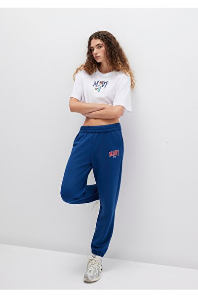 Mavi Logo Printed Straight Fit Regular Waist Elasticated Leg Sweatpants