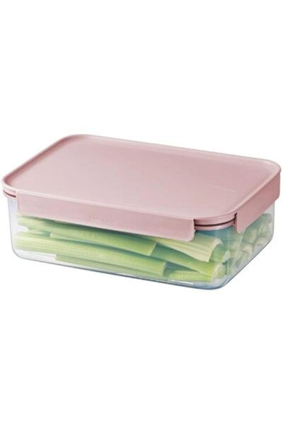 Generic LocknLock Classic Plus Rectangle Food Container – 2.8L Pink, 4-Side Locking, Stackable & Leakproof