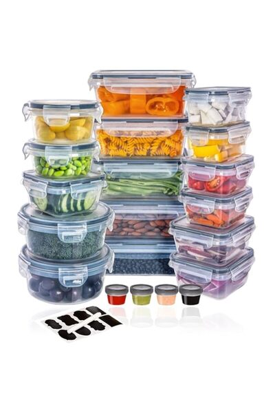 Generic TYCOM 20PCS Food storage Containers with Lids, Plastic Leak-Proof BPA-Free Containers for Kitchen O