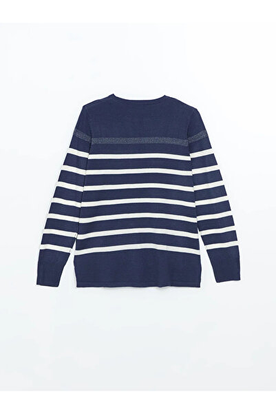 LC Waikiki Pulover de damă cu dungi cu guler rotund