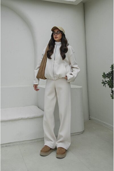 Havoş Set de trening cu jachetă cu fermoar Brendon bej