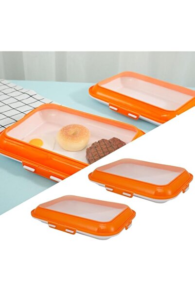 Generic Airtight Food Storage Trays with Reversible Stretch Vacuum Lids, Stac...
