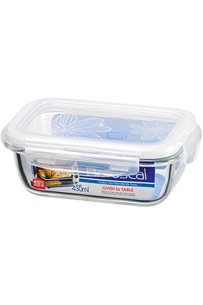 Generic Clear Rectangular Container Transparent, 430ml, LLG424